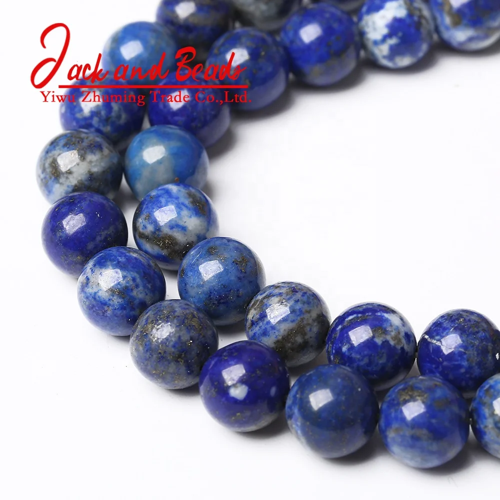 Natural Stone Real Lapis Lazuli Round Loose Beads For Jewelry Making