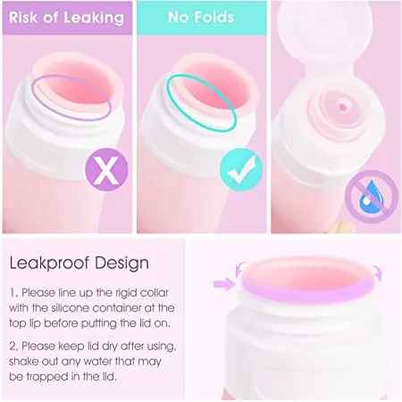 Portable Travel Cosmetics Set Silicone Tubes Makeup Pouch Travel Kit