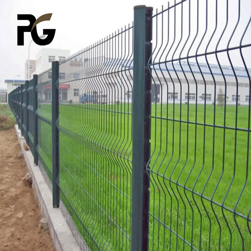Easily Assembled 3D Welded Mesh Fence Panel Galvanized and Pvc Coating Green Triangle 3d