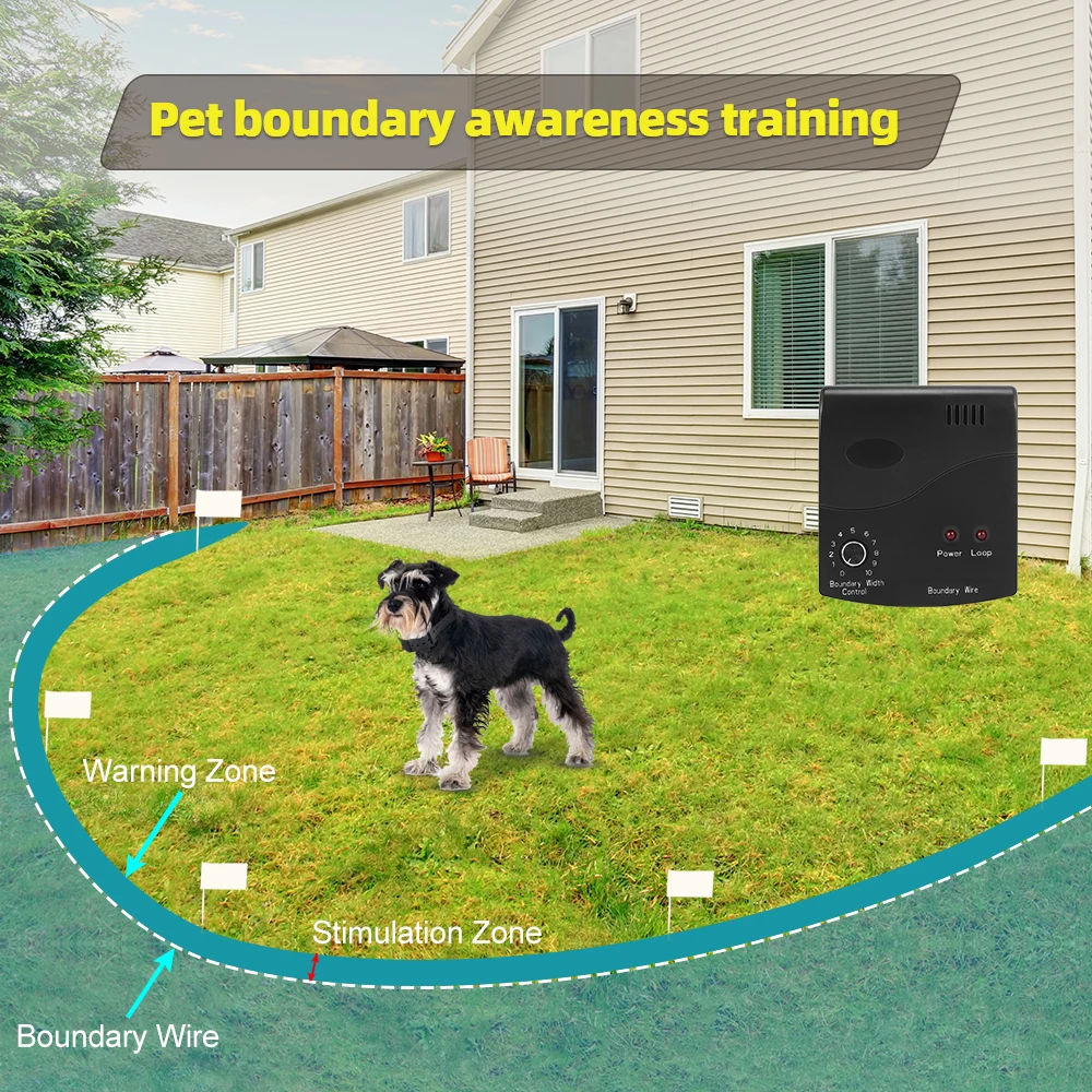 Garden Fencing 2 in 1 Containment electric dog fence System with remote dog training collar For dogs 10 LB ~120 LB