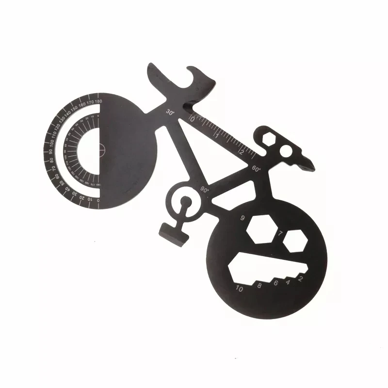 keychain  portable edc bicycle shape wrench outdoor small tools multifunctional key