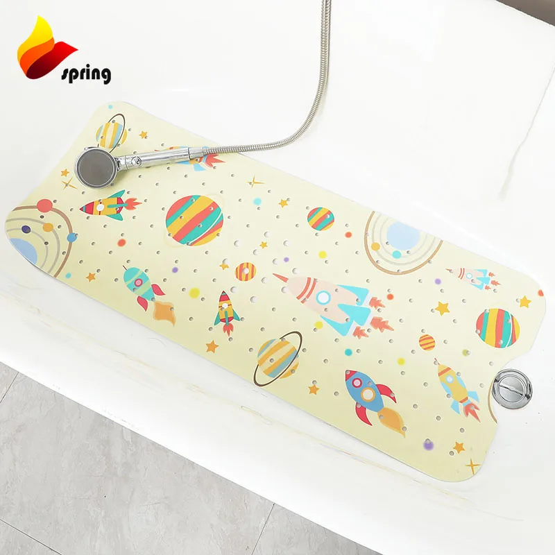 40*16Inch Extra Long Bath Mat Non Slip Kids Bathtub Mat for Children Sea World