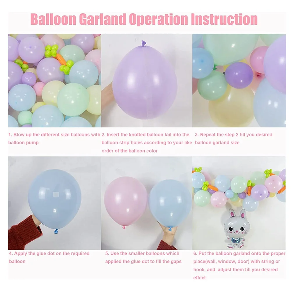 Wholesale 2024 New Arrival Product Home Outdoor Easter Party Supplies Decor Balloon Gift Set Happy Easter Decoration for Easter