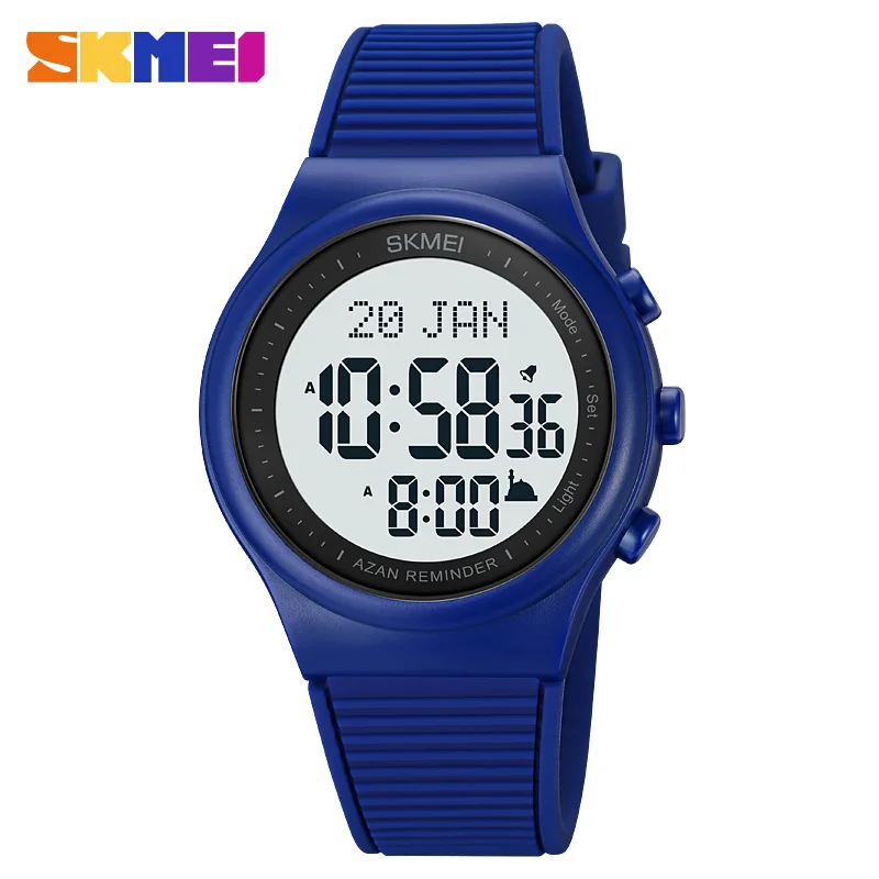 Skmei 1981 high quality new sport watches for men digital waterproof custom muslim azan silicone watch