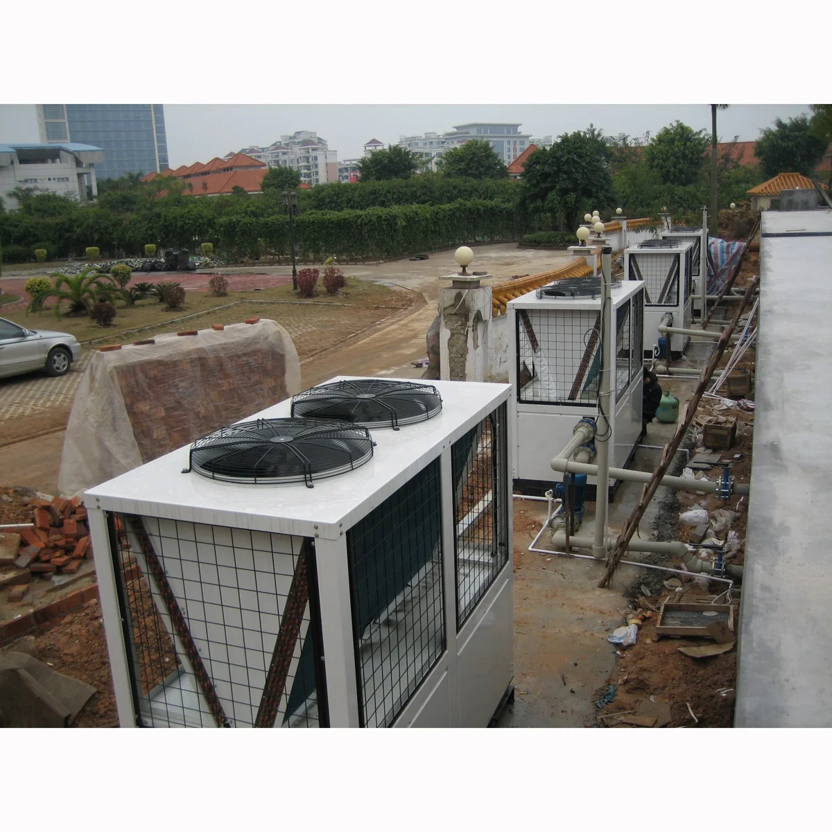 Air source heat pump water heater for commercial buildings like hotel, hospital, school