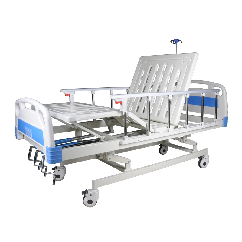 Popular  Manual Mechanical Cranks shaft Patient Care Medical Equipment Three Functions Hospital Bed