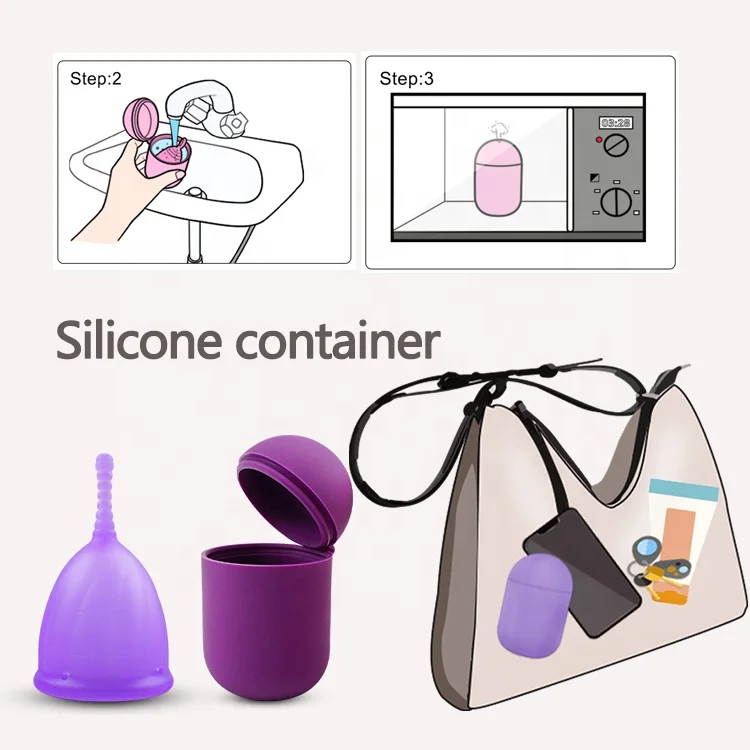 Custom Medical Grade Silicone Menstruation Reusable Copa Menstrual Cup Set