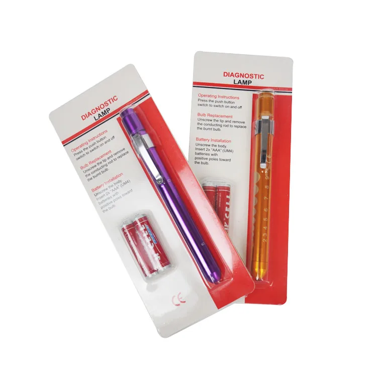 Aluminum medical flashlight doctors and nurses pupil pen