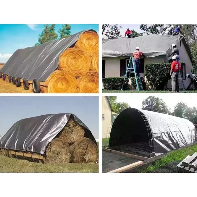 GRS China Manufacturer custom 20x30  40x60 20x20 15x15 10x10 waterproof PE tarpaulin for cover and cargo bache storage