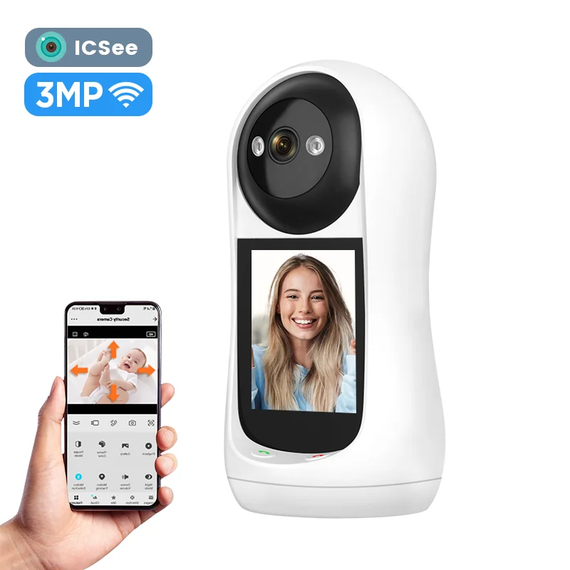 Высококачественное автоматическое отслеживание 3MP милая детская камера ночного видения двухсторонний аудио домофон Беспроводная IP-камера детский монитор