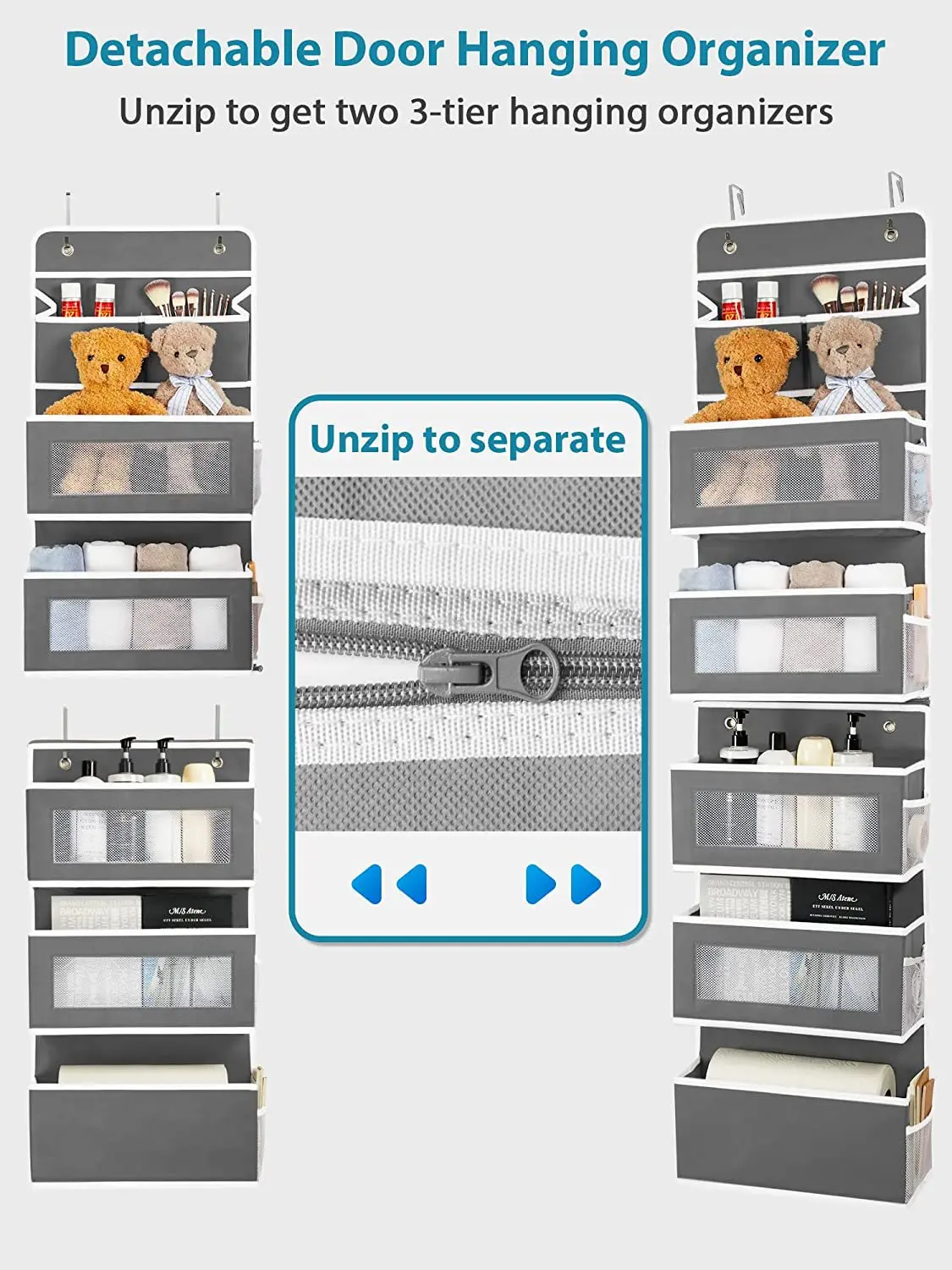 6-layer Detachable Non-woven Door For Storage Hanging Bag For Miscellaneous Items Hanging Bag For 6 Compartments Behind The Door