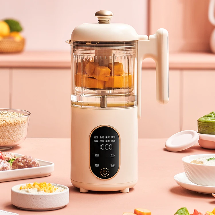 Baby Food Processor Blender Mill Grinder Steamer Baby Steam Cooker and Puree Blender Ergonomic Touch Screen Control