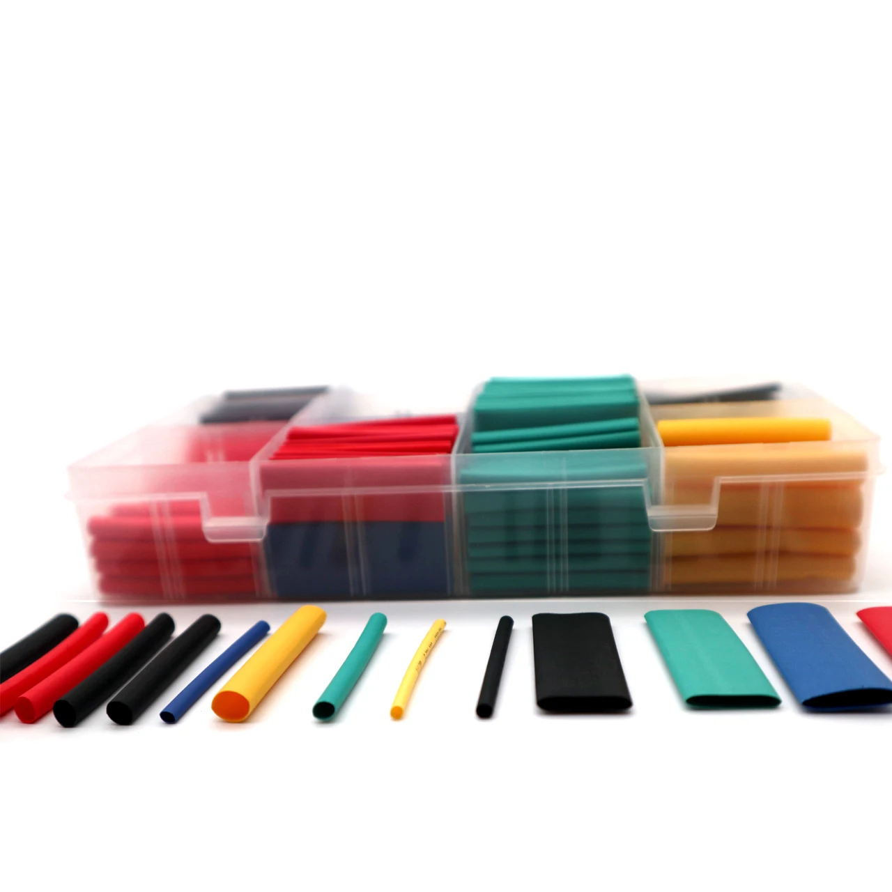  560PCS/SET color transparent polyolefin roll pack thin wall pe environmental protection 2:1 heat-shrink