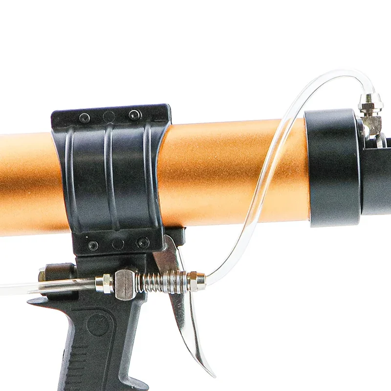SUBAO 310ml Pneumatic Glass Glue Gun Barrel Hard Glue Gun with Back Rod Function Sealant Gun