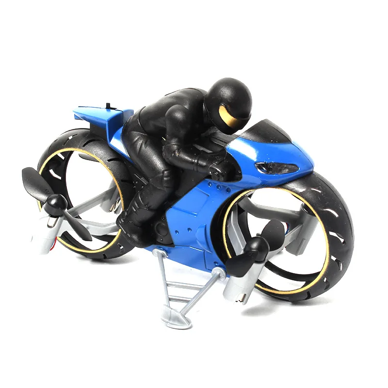 Land and air dual mode four axis motorcycle aircraft one key stunt light aircraft remote control vehicle