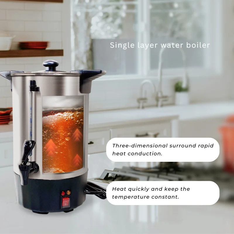 DEWEISI large capacity electric hot drink water boiler with warm keeping feature automatic brewer with filtration