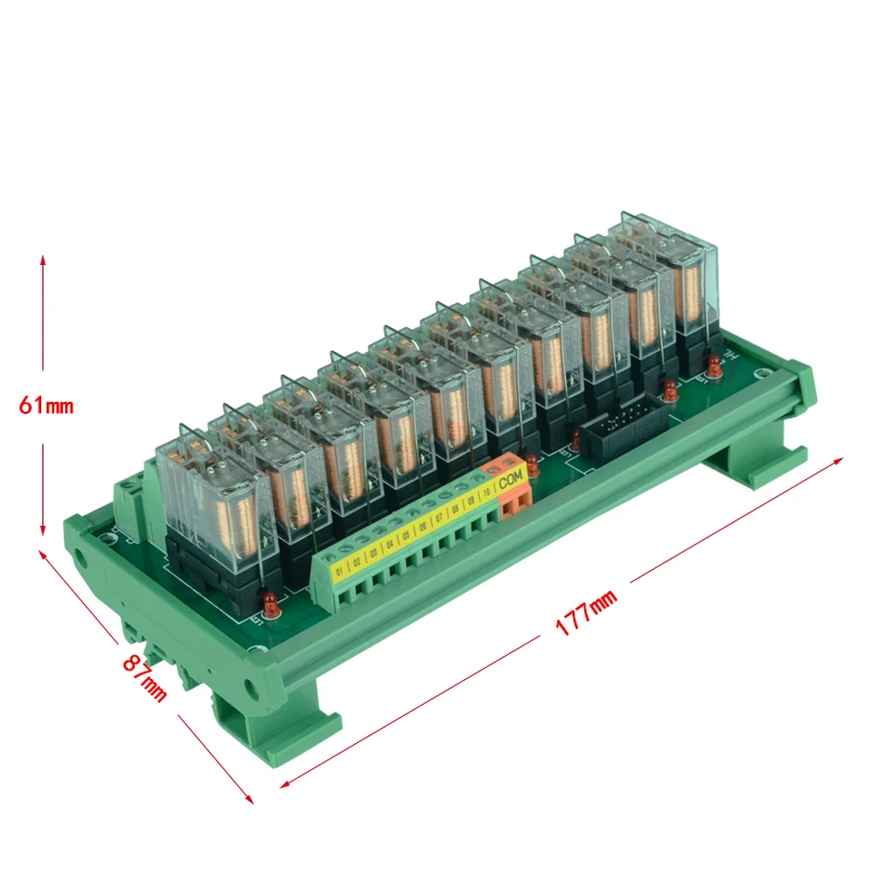 G2R-2 10 Channel Relay Module 2NO 2NC Electronic DPDT Switch Relay 24V PNP