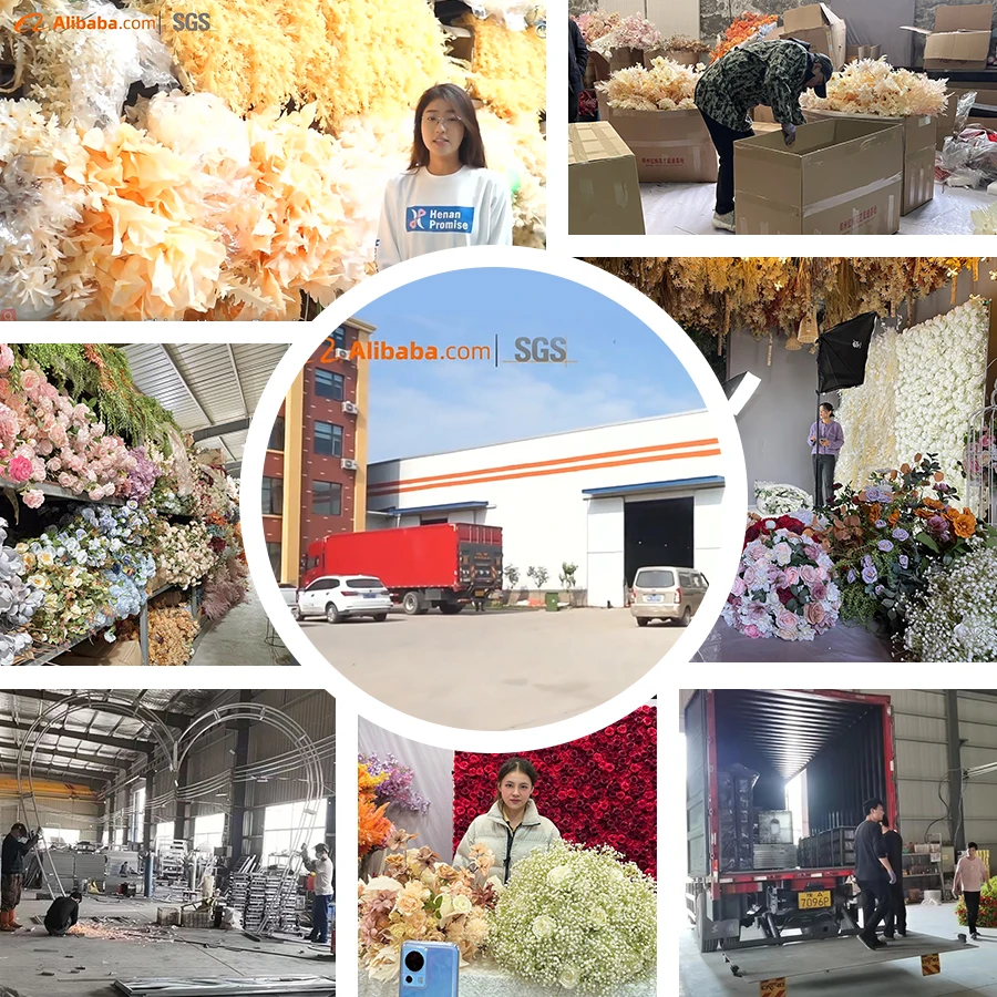 Promise Wholesale Hot Sale Artificial Flower Wall Green Wedding Wall Decoration Backdrop