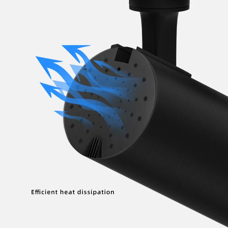 Wholesale price black commercial IP20 adjustable dimmable aluminum integrated cob 20w led track light