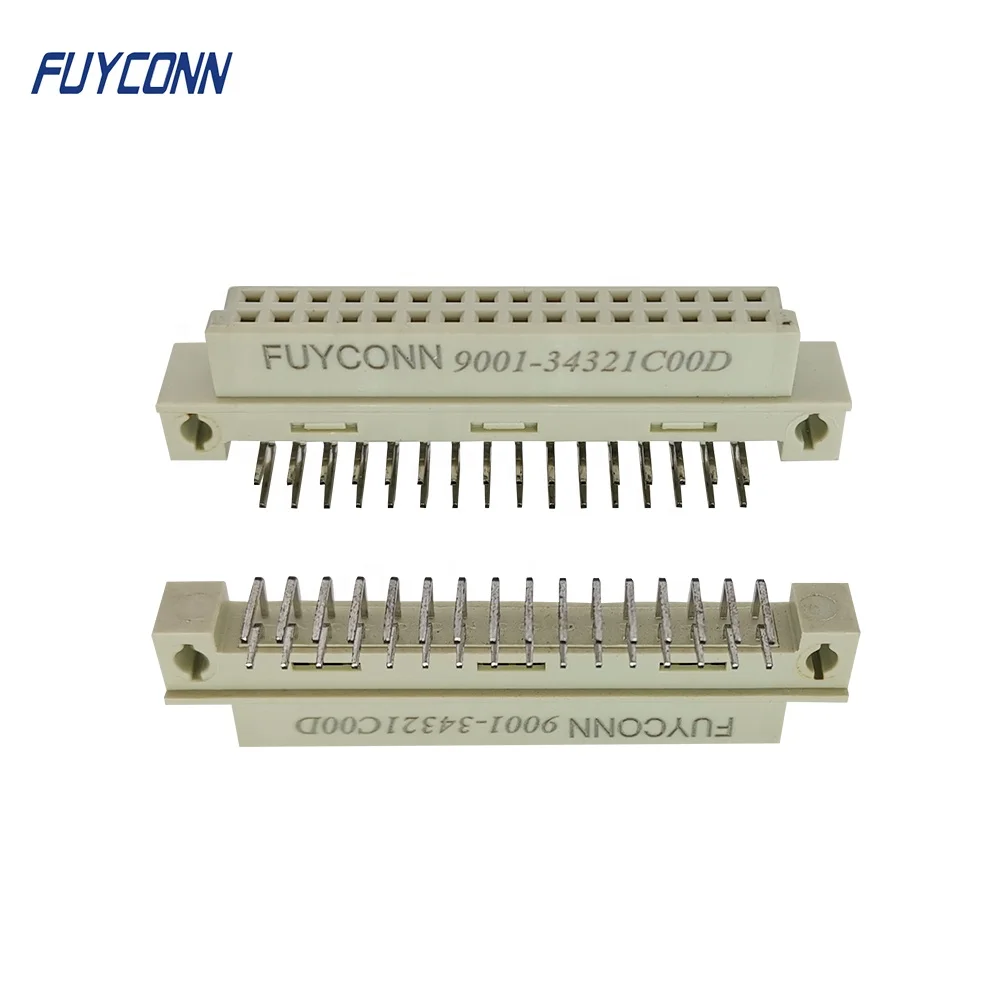 90 degree R/A PCB 32Pin Female 2 rows DIN41612 Connector, 2.54 pitch Right Angle PCB 2*16 32 pin Female Eurocard 41612 connector