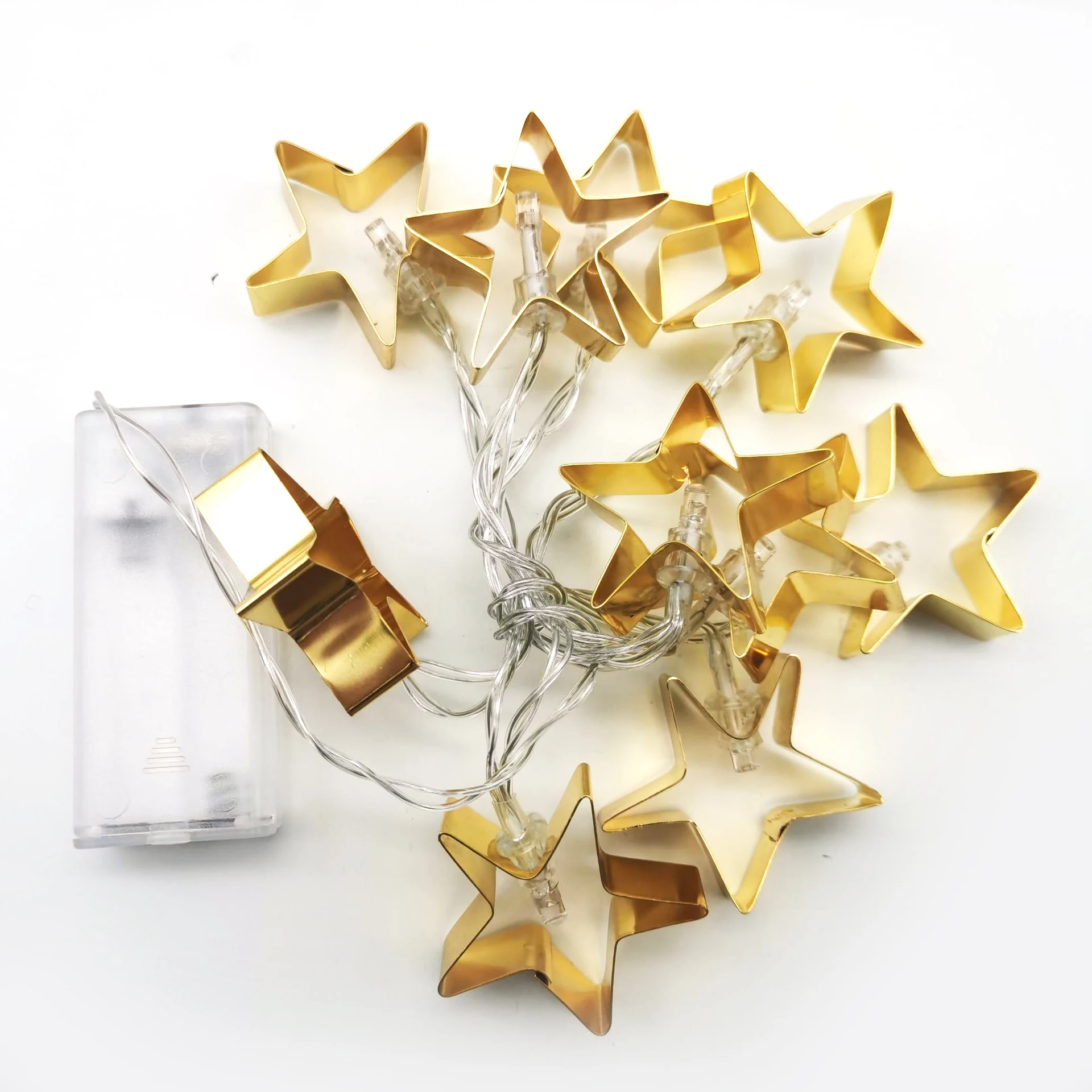 LED Five-pointed star String Lights Fairy Lights Festoon Led Light Battery-operated Garland New Year Christmas Decorations