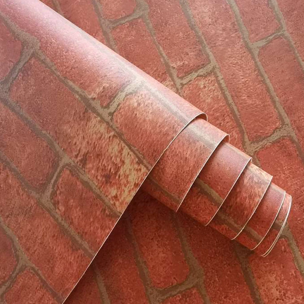 Decorative designs plastic washable 3d pvc vinyl self-adhesive wallpaper for restaurant