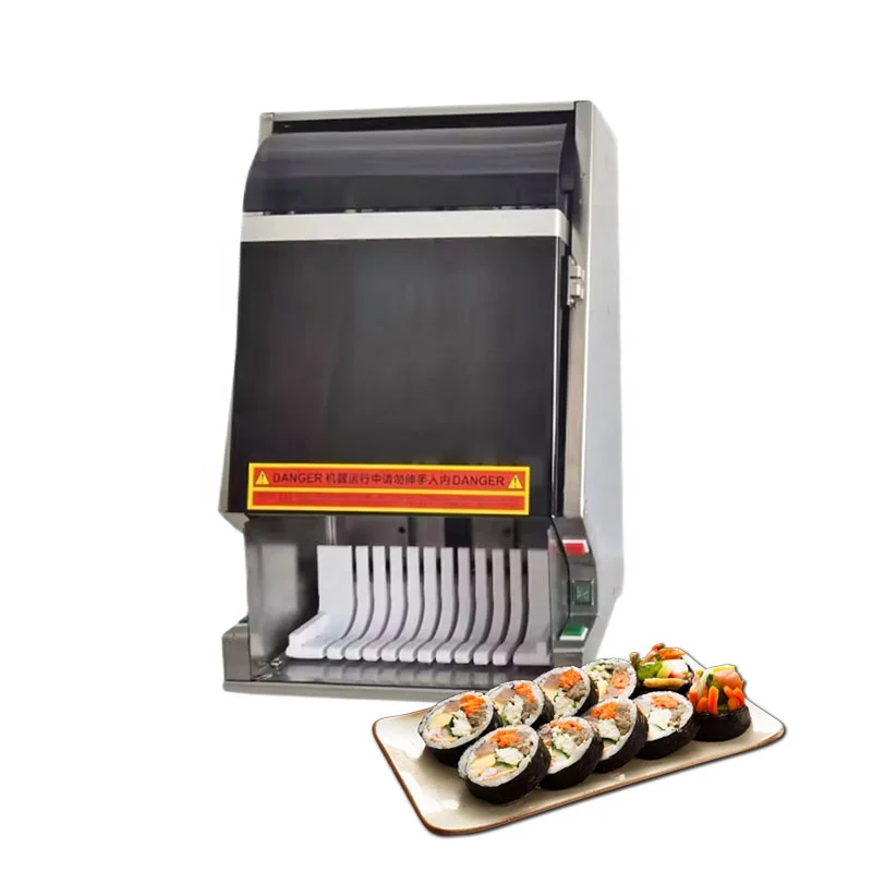 New Upgraded Automatic Kimbap Slicing Machine California Roll Maki Sushi Cutter
