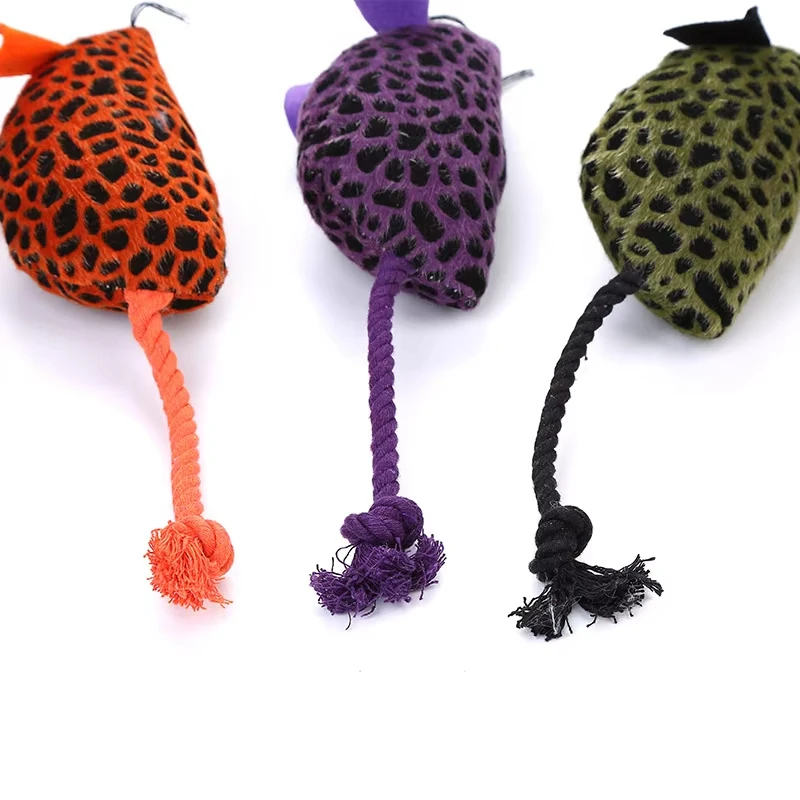 Sustainable Furry Cat Toy Mice Small Kitten Interactive Play Assorted Colors Ball Funny Wool Cotton Felt Sisal Rattle Mouse
