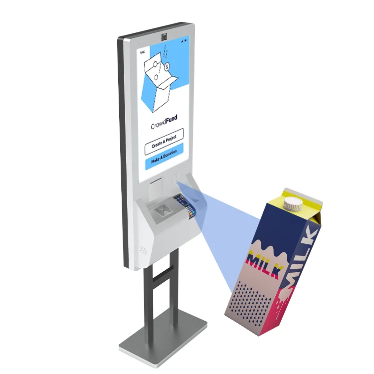 32 inch floor stand Restaurant NFC Smart Tablet touch screen fast food ordering self service payment kiosk machine for Retail
