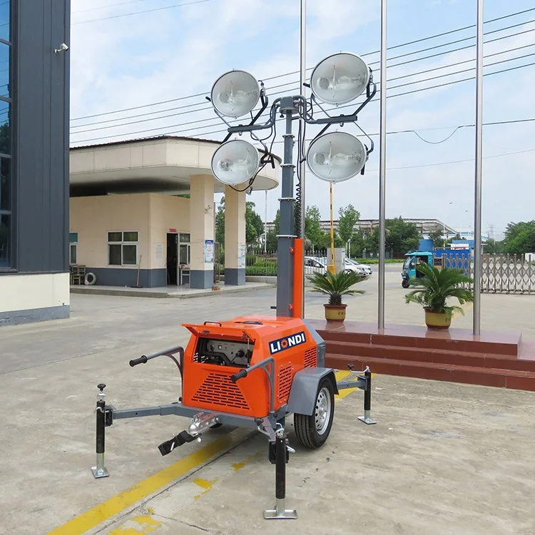 7m Cheap Price Construction Outdoor Mobile Lighting Tower