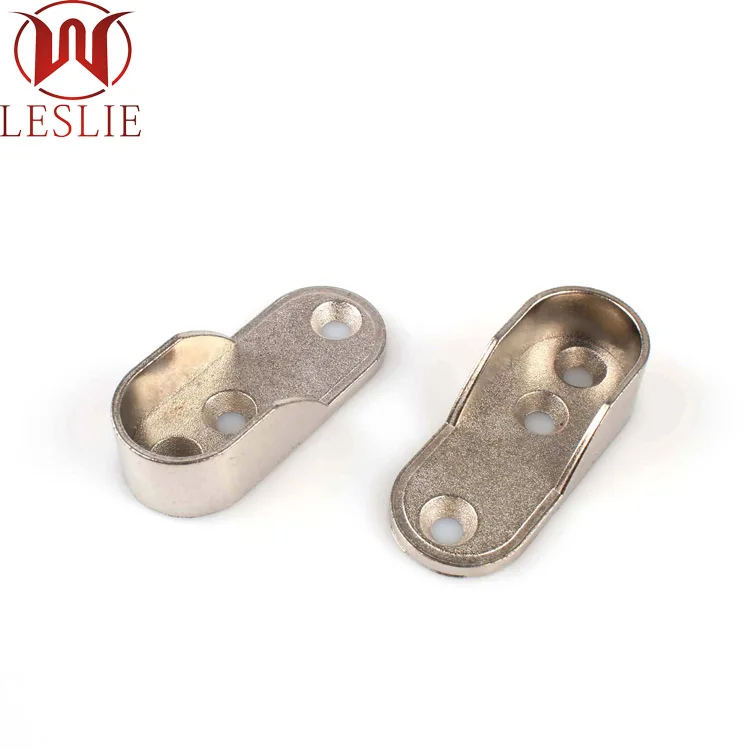 Factory price closet tube holder wardrobe hardware hanging clothes Oval Closet Rod End Supports