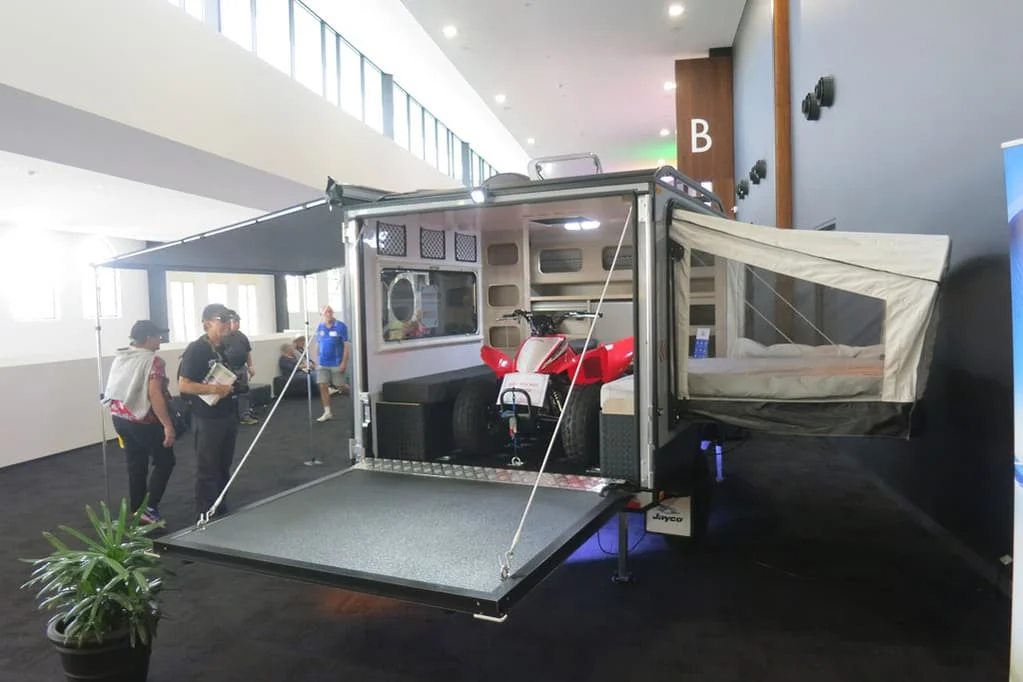 Hot sale mini van ATV Australia standard motorcycle cargo trailer toy hauler with extend bed