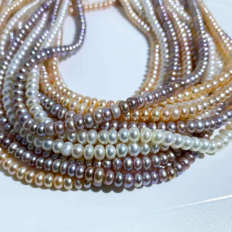 High Quality 100% Real Natural Freshwater Pearls Strand 2-12 mm Button Pearls Mix Colors Necklace Loose Pearls Enthusiasts