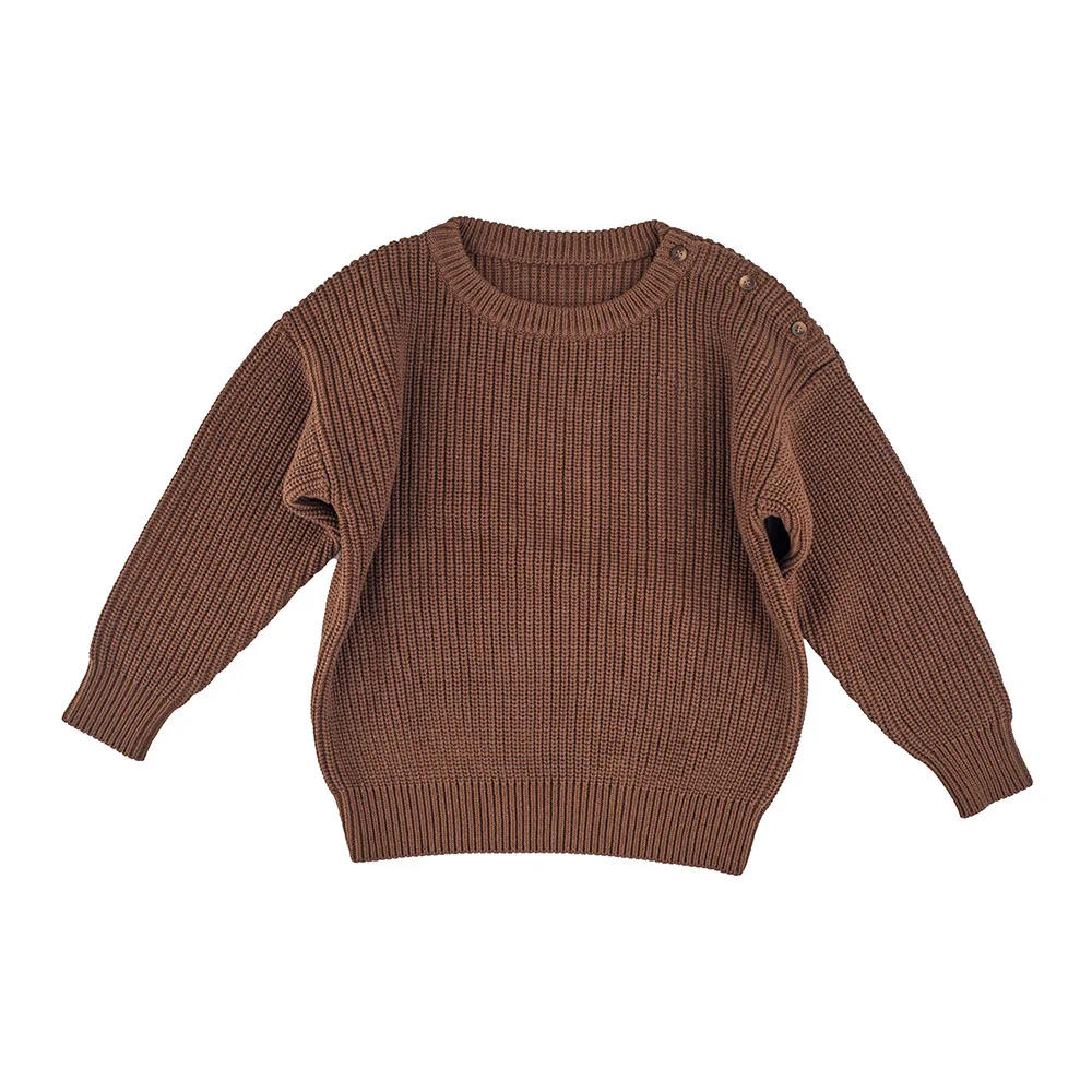 Custom oem knit newborn toddler  clothes baby sweaters 100% organic cotton knit chunky infant sweater