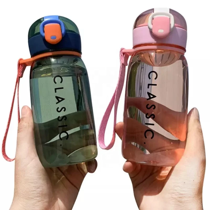 Hot Sale Plastic Sport Cups Fitness Tritan Drinking Bottle Bicycle Gym Plastic Cute Kids Water Bottle with Tea Infuser