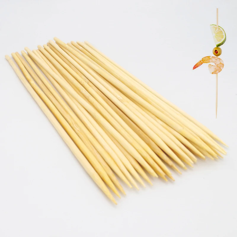 Kebab round barbecue sticks bamboo skewers for sandwich