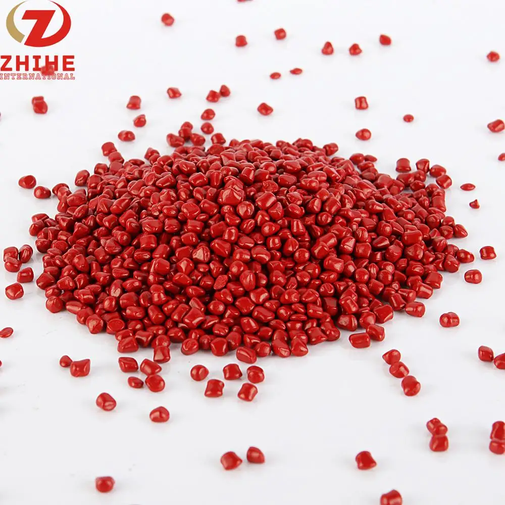 Color Grain Manufacturer Pe Red Masterbatch Plastic Injection Blown Film Granulation Plastic Black Masterbatch Can Be Customized