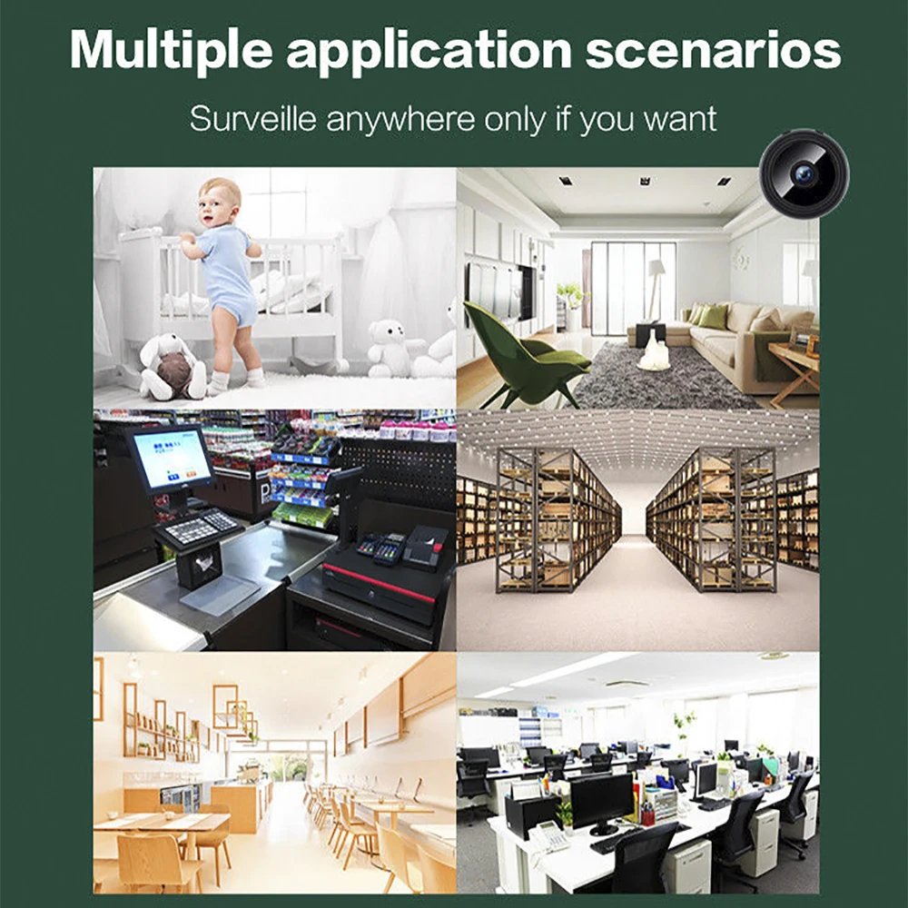 Amazon Hot Sale Magnetic Live Stream IP Wifi Wireless Cameras HD 1080P Video Hidden Mini Spy Camera