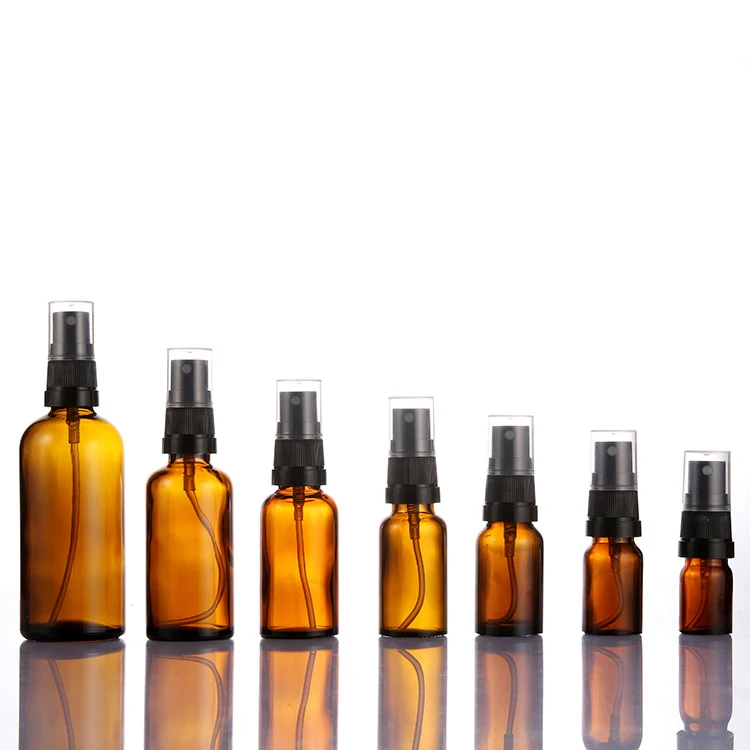 
10ml 30ml 50ml 60ml 100ml empty mist frosted cosmetic bottle brown amber glass spray bottle 