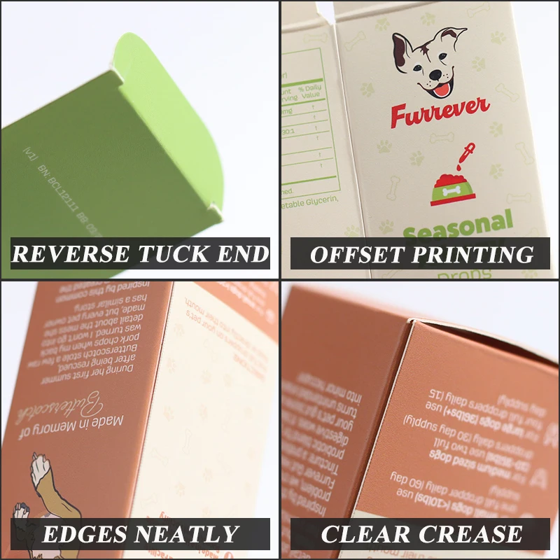 Custom 175g One-Side Coated Paper Straight Tuck End Box Pet Nutritious Supplementary Packaging Paper Box for Dog or Cat