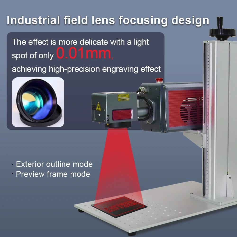 Portable Micro Laser Marking Machine 20W 30W 50W Metal Pen Gift Fiber UV CO2 Laser Marker for Sales