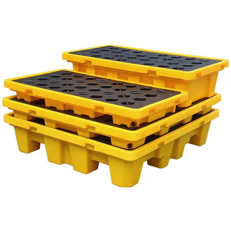Chemical Oil Spill Containment Plastic Pallets Secondary Containment Pallets For Drums