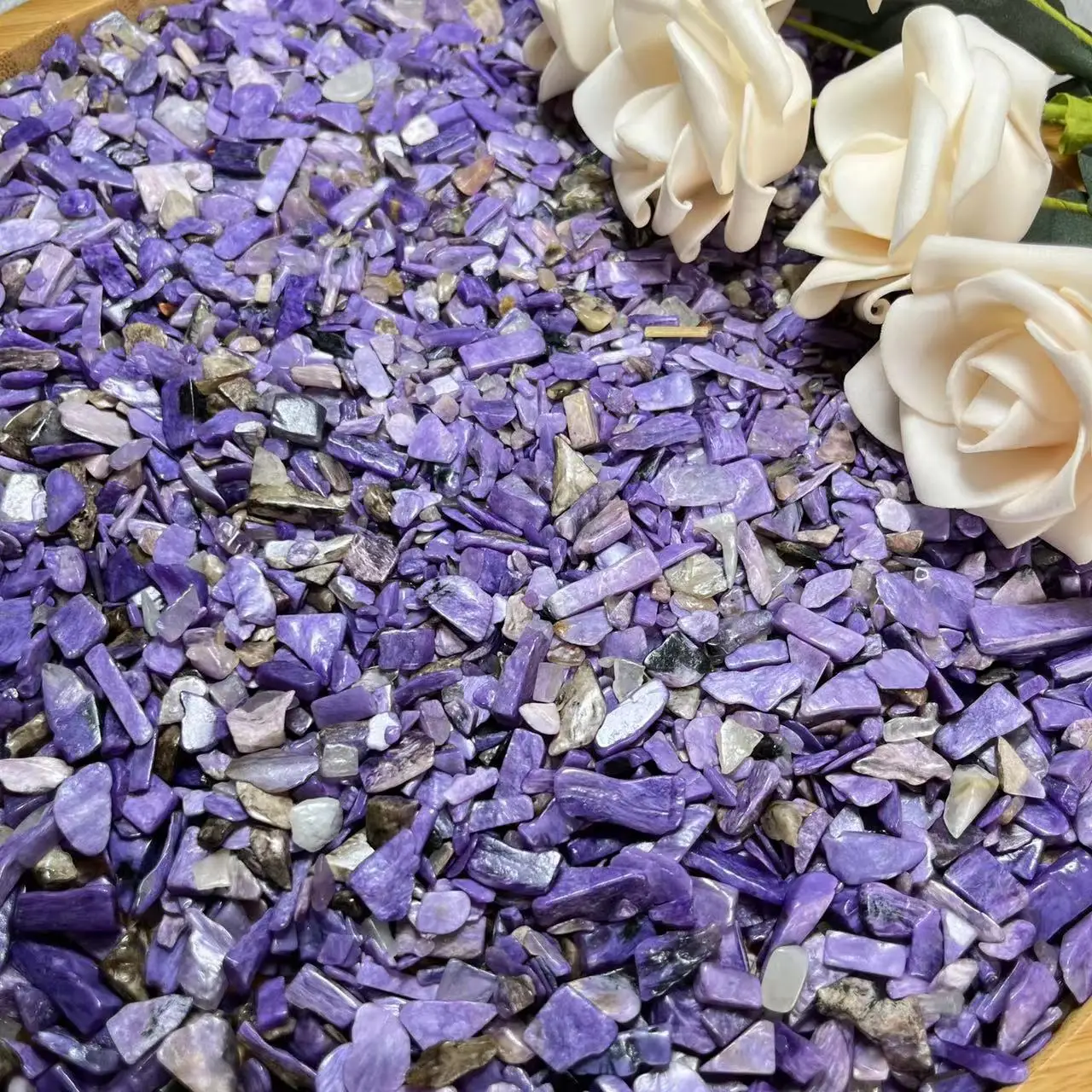 Wholesale Crystals Healing Gravels Purple Dragon Crystal Chips Stone for Decor
