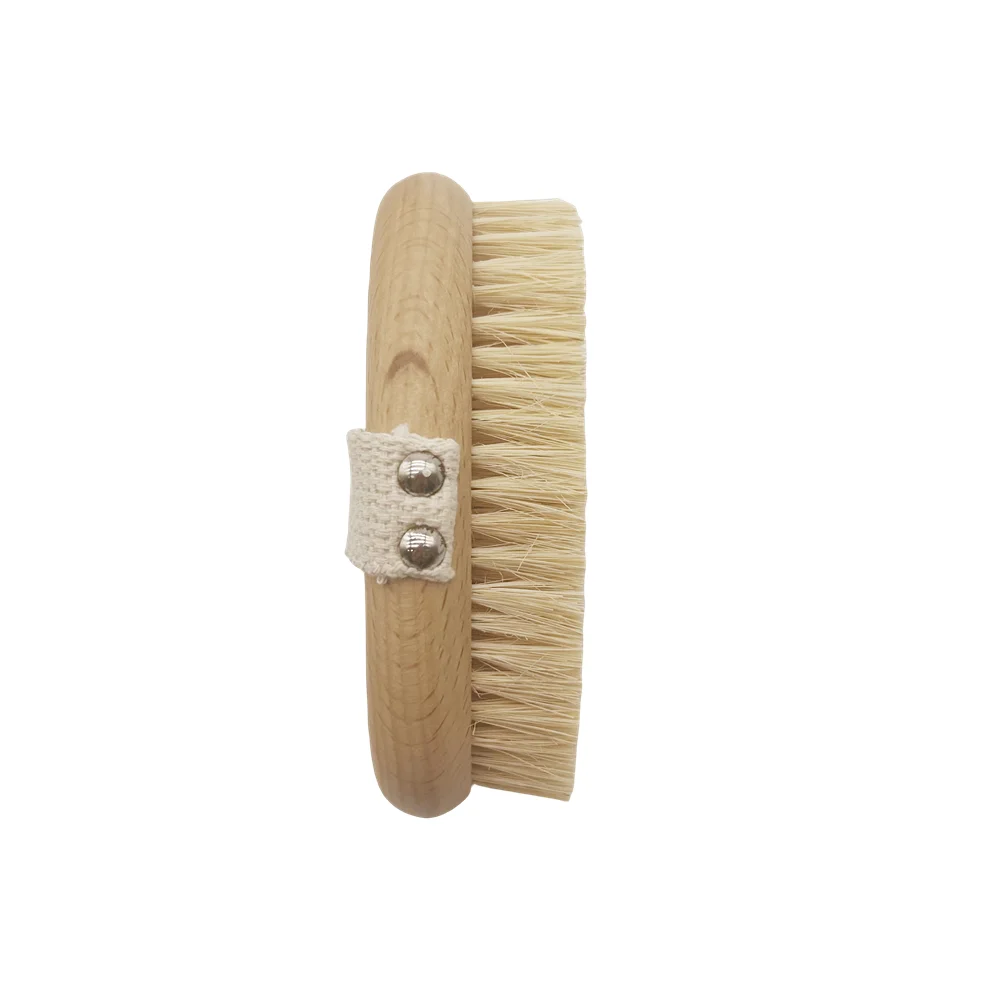 Premium Beech Wooden Body Brush with Natural Stiff Sisal Bristles for Remove Dead Skin,Cellulite Treatment