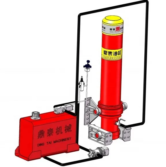 Large-tonnage multi-stage oil cylinder of dump truck hydraulic system