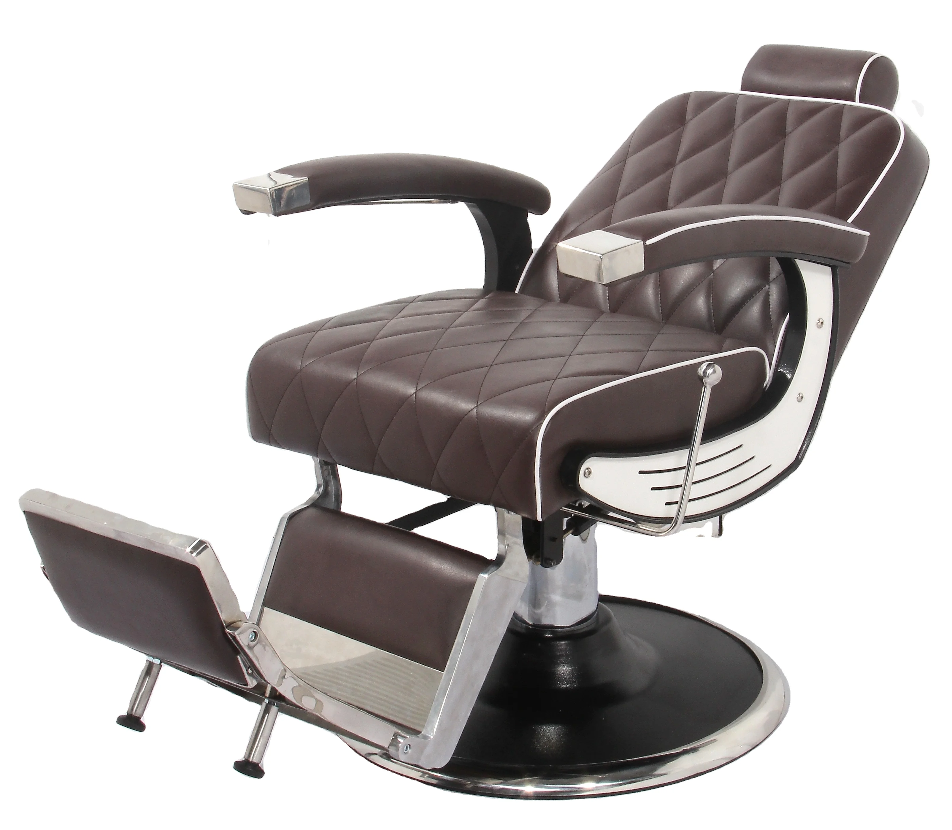 Горячая Распродажа Черный Гидравлический парикмахерский стул из нержавеющей стали специальный коричневый роскошный салонный парикмахерский Стайлинг стул для парикмахерской