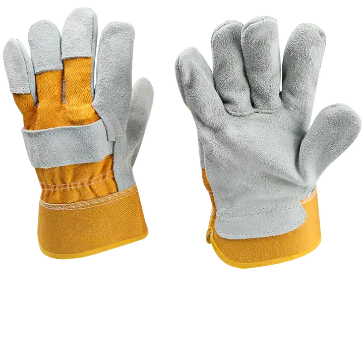 Cow Split Hand Protective Leather Gloves Insulated Leather Gloves Industrial Canadian Rigger Heavy Duty Long Lasting Work Gloves