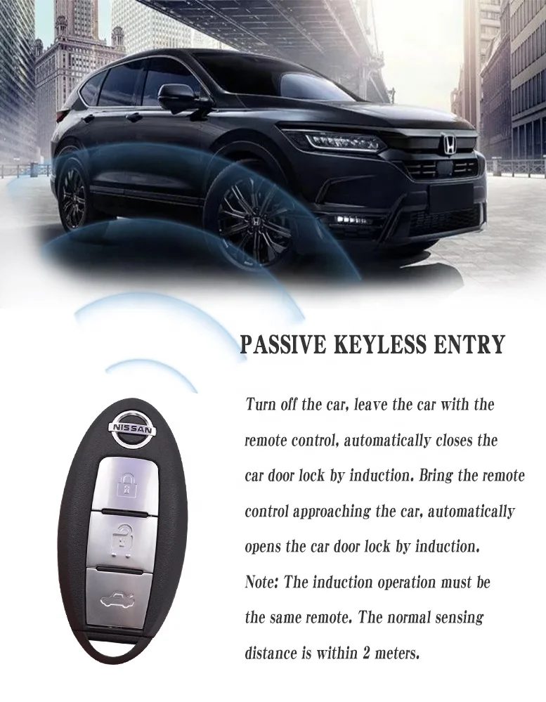 Dropshipping One Button Start System PKE Keyless entry  remote control start stop the ignition car alarms with LED flashing