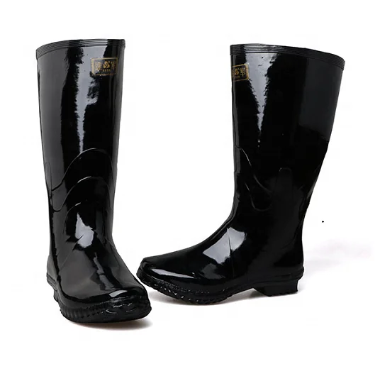 3539 high boots anti-skid outdoor wearable rubber shoes men garden boots natural rubber boot finishing