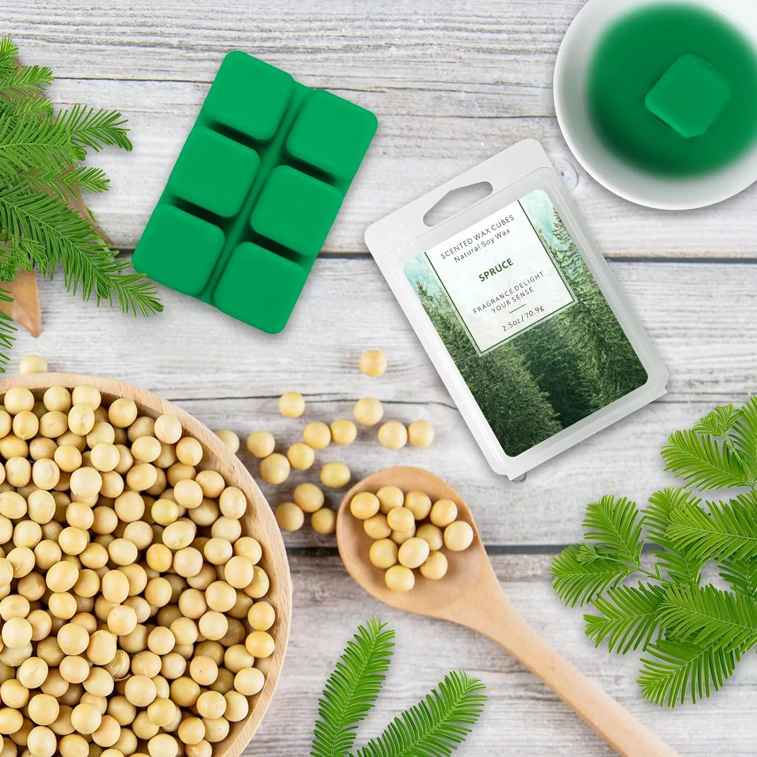 OEM personalised clamshells Custom scented wax tarts cubes scented soy aroma candle Wax block wax melts clamshell packaging